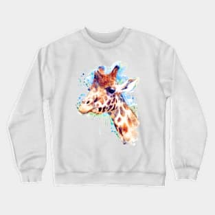 Giraffe Watercolor Portrait Crewneck Sweatshirt